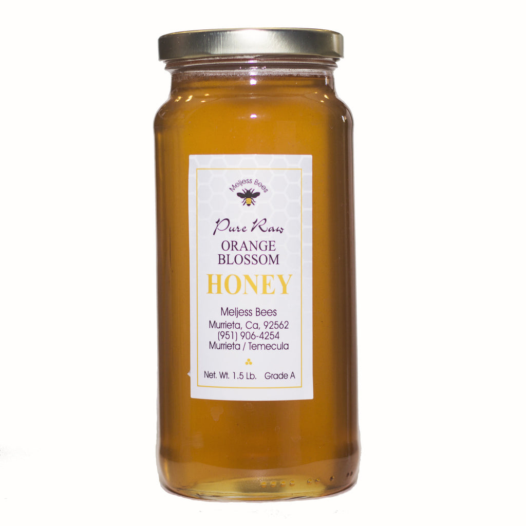 1.5 lbs Orange Blossom Honey Meljess Bees